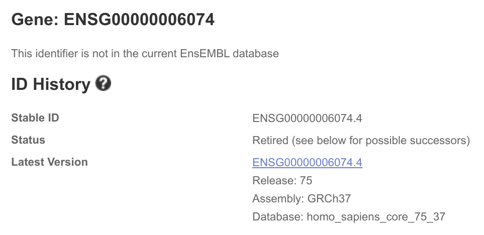 ENSG00000006074 details from Ensembl v105